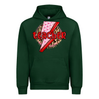 Forest Green teacher lightning bolt valentines day Urban Hoodie - MaliasSmallBusiness
