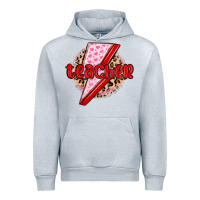 Heather Grey teacher lightning bolt valentines day Urban Hoodie - MaliasSmallBusiness
