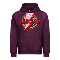Mauve Wine teacher lightning bolt valentines day Urban Hoodie - MaliasSmallBusiness