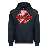 Navy teacher lightning bolt valentines day Urban Hoodie - MaliasSmallBusiness