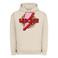 Pigment French Oak teacher lightning bolt valentines day Urban Hoodie - MaliasSmallBusiness