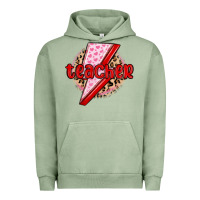 Pigment Oil Green teacher lightning bolt valentines day Urban Hoodie - MaliasSmallBusiness