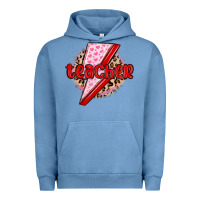 Pigment Pebble Blue teacher lightning bolt valentines day Urban Hoodie - MaliasSmallBusiness