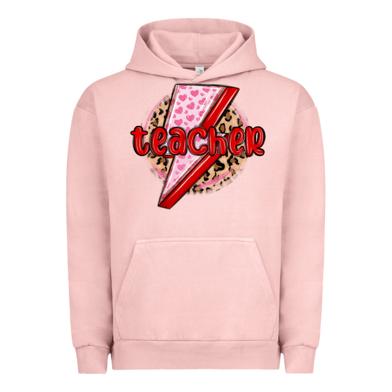 Teacher Lightning Bolt Valentines Day Urban Hoodie by MaliasSmallBusiness | Teevron