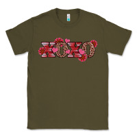 Army Green valentine's day xoxo sunflower heart Classic Tee - RanaPortraitStore