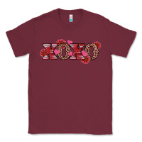 Burgundy valentine's day xoxo sunflower heart Classic Tee - RanaPortraitStore