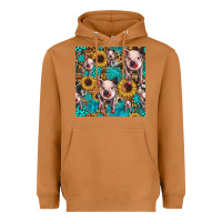 Meerkat cute pig with patches seamless pattern Heavyweight Hoodie - HRA Design Shop