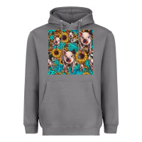 Storm cute pig with patches seamless pattern Heavyweight Hoodie - HRA Design Shop