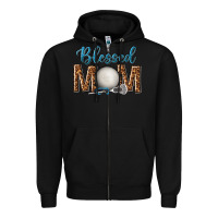 Black western blessed mom with lacrosse Zipper Hoodie - texasbilliewilder