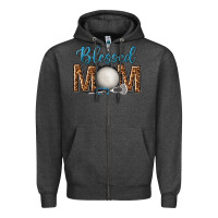 Charcoal Heather western blessed mom with lacrosse Zipper Hoodie - texasbilliewilder
