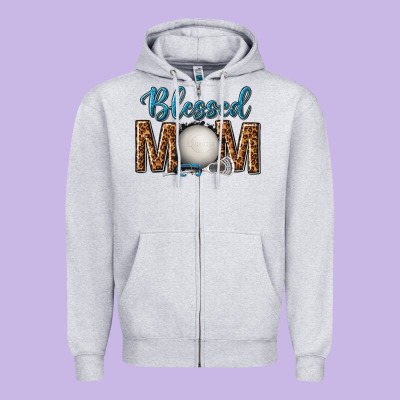 Western Blessed Mom With Lacrosse Zipper Hoodie Designed By Texasbilliewilder