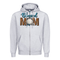 Heather Grey western blessed mom with lacrosse Zipper Hoodie - texasbilliewilder