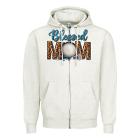 Oatmeal Heather western blessed mom with lacrosse Zipper Hoodie - texasbilliewilder