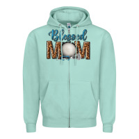 Seafoam western blessed mom with lacrosse Zipper Hoodie - texasbilliewilder