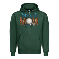 Sports Green western blessed mom with lacrosse Zipper Hoodie - texasbilliewilder