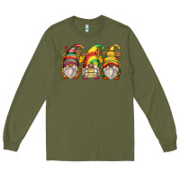 Army Green juneteenth gnomes Long Sleeve Tee - Zillion Design Studio