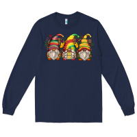 Navy juneteenth gnomes Long Sleeve Tee - Zillion Design Studio