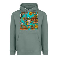 Bull Skull Cross Seamless Pattern Heavyweight Hoodie | Teevron