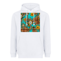 White bull skull cross seamless pattern Heavyweight Hoodie - HRA Design Shop