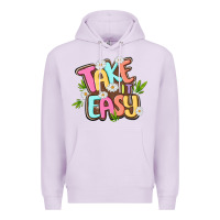 Lilac take it easy Premium Hoodie - MaliasSmallBusiness