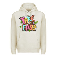 Oatmeal Heather take it easy Premium Hoodie - MaliasSmallBusiness