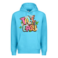 Ocean Blue take it easy Premium Hoodie - MaliasSmallBusiness