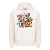 Pale Pink take it easy Premium Hoodie - MaliasSmallBusiness