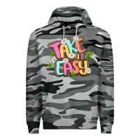 Slate Camo take it easy Premium Hoodie - MaliasSmallBusiness