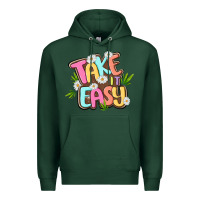 Sports Green take it easy Premium Hoodie - MaliasSmallBusiness