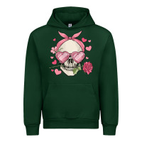 Forest Green valentine's day skull Urban Hoodie - MaliasSmallBusiness