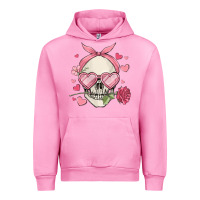 Fuchsia Pink valentine's day skull Urban Hoodie - MaliasSmallBusiness