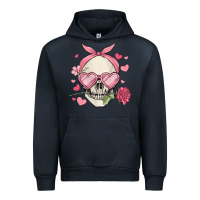 Navy valentine's day skull Urban Hoodie - MaliasSmallBusiness