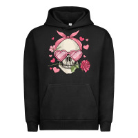 Pigment Black valentine's day skull Urban Hoodie - MaliasSmallBusiness