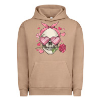 Pigment Burro valentine's day skull Urban Hoodie - MaliasSmallBusiness