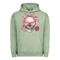 Pigment Oil Green valentine's day skull Urban Hoodie - MaliasSmallBusiness