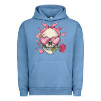 Pigment Pebble Blue valentine's day skull Urban Hoodie - MaliasSmallBusiness