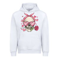 White valentine's day skull Urban Hoodie - MaliasSmallBusiness