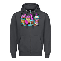 Smoke eyelash coffee cups Zipper Hoodie - Zillion Design Studio