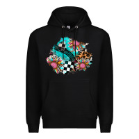 Black race sunflower patches Premium Hoodie - AdoDesignShop