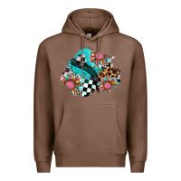 Chestnut race sunflower patches Premium Hoodie - AdoDesignShop