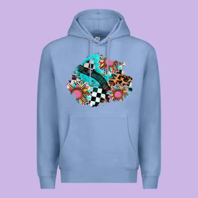 Race Sunflower Patches Premium Hoodie Designed By Adodesignshop