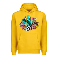 Lemon race sunflower patches Premium Hoodie - AdoDesignShop