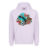 Lilac race sunflower patches Premium Hoodie - AdoDesignShop