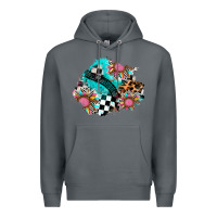 Rock race sunflower patches Premium Hoodie - AdoDesignShop