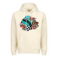 Sandshell race sunflower patches Premium Hoodie - AdoDesignShop