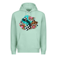 Seafoam race sunflower patches Premium Hoodie - AdoDesignShop