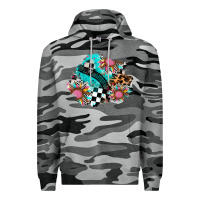 Slate Camo race sunflower patches Premium Hoodie - AdoDesignShop