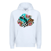 White race sunflower patches Premium Hoodie - AdoDesignShop
