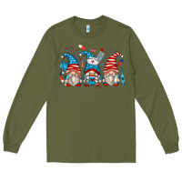 Army Green american nurse gnomes Long Sleeve Tee - Zillion Design Studio