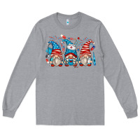 Heather Grey american nurse gnomes Long Sleeve Tee - Zillion Design Studio